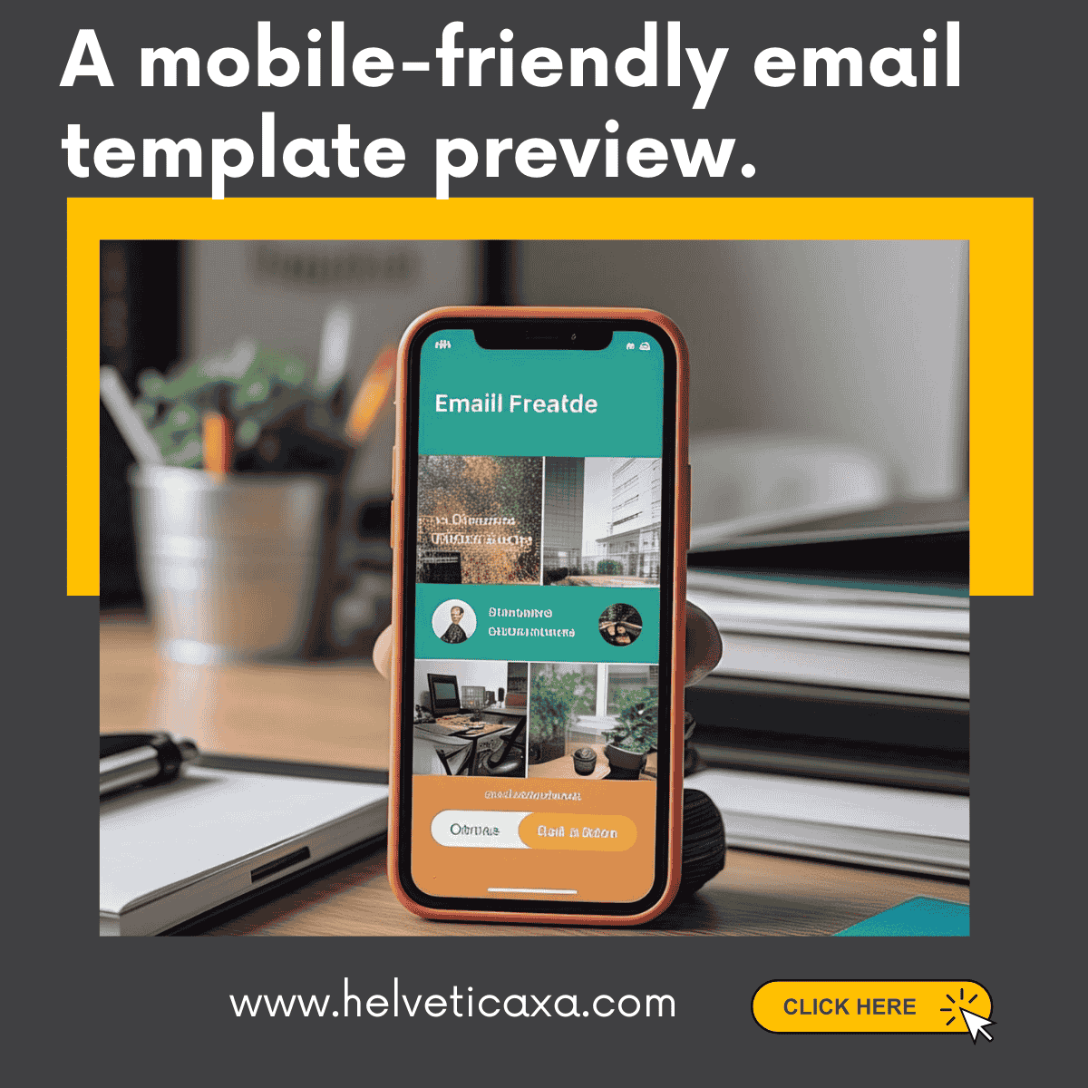 A mobile-friendly email template preview.
